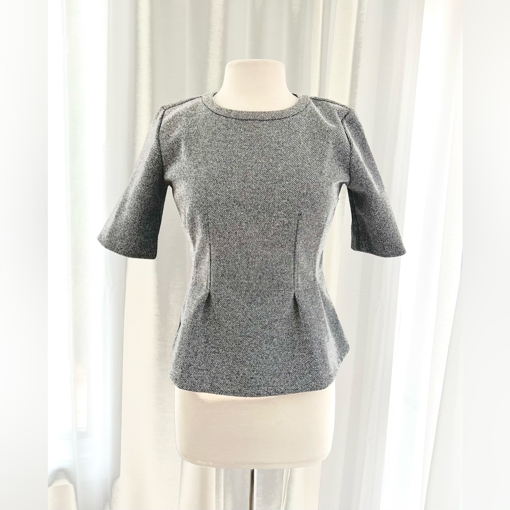 Ann Taylor Formal Small Gray Shirt
